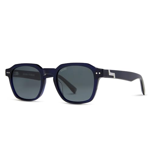 Image of KIAURA Lautner Premium UV400 Polarized Sunglasses, XL & Original Sizes, Shape Memory Acetate Frames, Scratch-Resistant Lenses