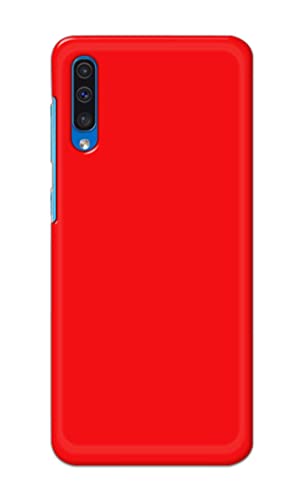Image of Printed Hard Back Cover Case for Samsung Galaxy A50 | A50s | Samsung Galaxy A30s Back Cover (Plain Red) -1803