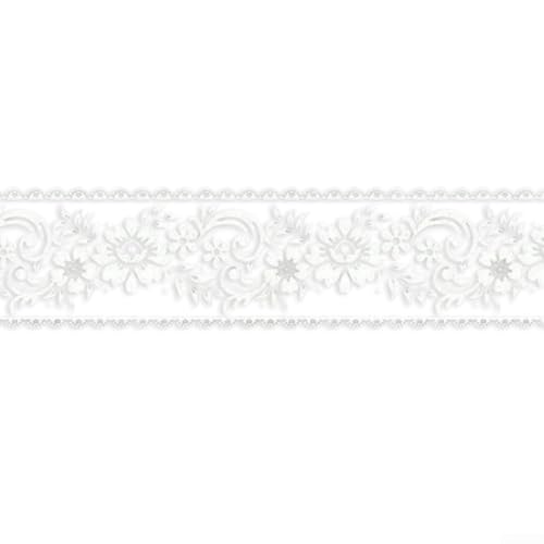 Longitud de cristal de la frontera 10m de la etiqueta engomada del patrón floral para la