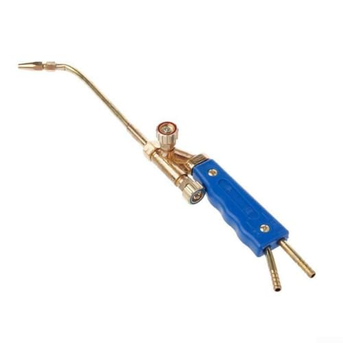 Mini H01-2 Gas Welding Torch for Oxy-Acetylene and Oxy-Propane, DIY Cutting Tool for Steel Plate Repair, Brass and Stainless Steel Body, 33 cm