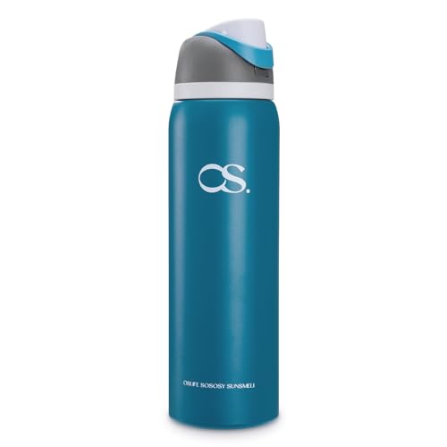 Lista de Mezclilla Azul Top 5. 45 OSLIFE Aislante Térmico Termo Acero Inoxidable,con popote,Botella Deportiva de Doble Bebida,Sin BPA,Estructura de Doble Capa y Tapa Sellada a Prueba de Fugas.Uso en Gimnasio(Azul...