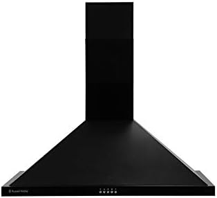 Russell Hobbs RHSCH901B 90cm Wide 5 Function LED Light Cooker Hood Black Stainless Steel