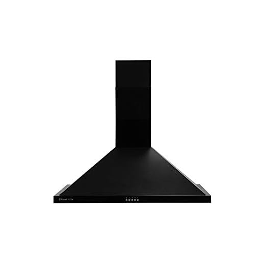 Russell Hobbs RHSCH901B 90cm Wide 5 Function LED Light Cooker Hood Black Stainless Steel