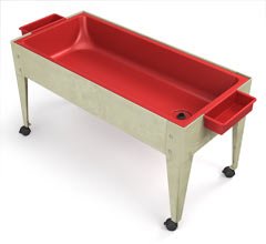 212 Main Red Liner Sand and Water Activity Center with Lid and 4 Casters