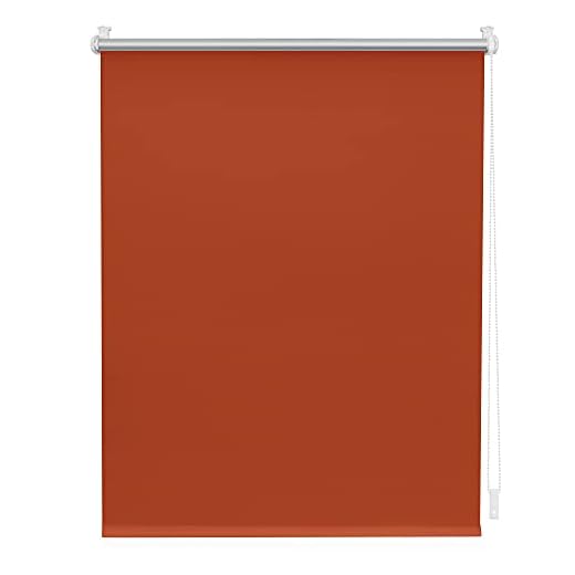 Lichtblick Thermorollo ohne Bohren, Klemmfix, Verdunklungsrollo, Hitzeschutz, Sichtschutz, Wandmontage, Deckenmontage, Rollo für Fenster und Türen 60 cm x 150 cm (B x L), Terracotta