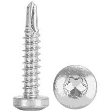 100 Stück Bohrschrauben 4,8x25 mm verzinkt mit Linsenkopf selbstschneidend DIN 7504 N-T Cover