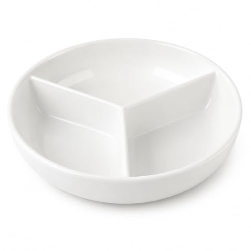 Loymokinar 7-Inch Ceramic Portion Control Plate for Adults