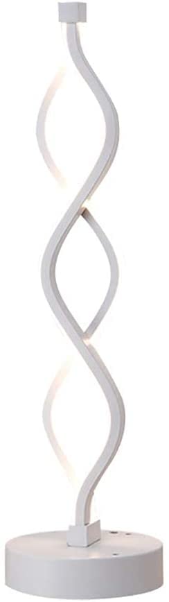 Lampe de table LED moderne blanche en aluminium à bouton poussoir performant