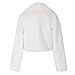 nerohusy Womens Jackets Fall Fashion 2023 Soft Faux Fur Coats Short Fuzzy Fleece Jacket Trendy Shaggy Warm Winter Outerwear (White, X-Large)