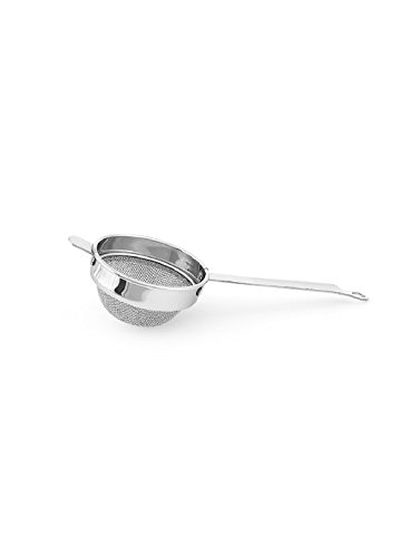Kuber Industries Stainless Steel Double Mesh Tea Strainer Chalni 10 cm Diameter (Silver) (CTKTC01764)