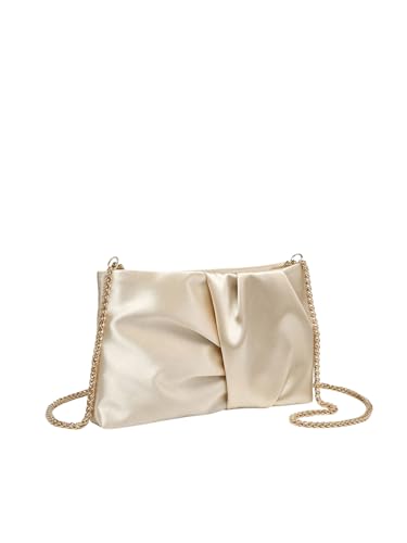 Image of GORGLITTER Women's Evening Bag Birthday Wedding Party Prom Handbag Small Dressy Formal Purse Pleated Satin Clutch