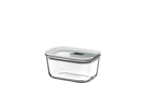 Mepal, Glazen Voedselcontainer Easyclip, Voedselcontainers Met Deksel, Schuifsluiting, Geschikt Voor Magnetron, (Stoom) Oven, Koelkast & Vriezer, Luchtdicht & Lekvrij, 450 Ml, Nordic Sage
