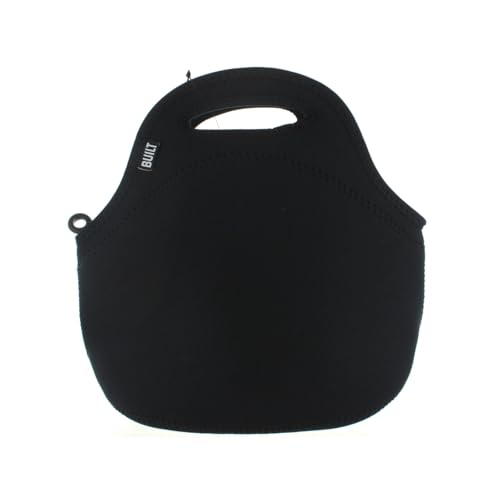 Built Gourmet Getaway Neoprene Lunch Bag - Insulated, Reusable, & Machine-Washable Lunch Tote for Hot and Cold Food Storage, Lightweight & Reusable - One Size (Black)
