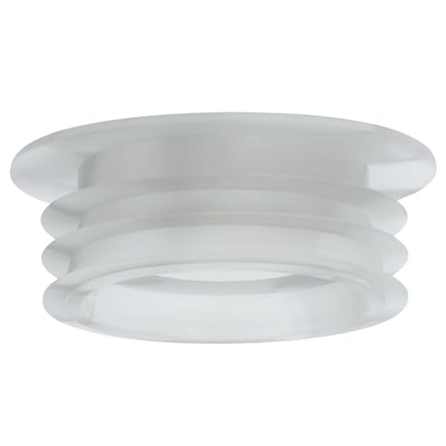 PlumbEZ Universal Clear Flush Pipe Inlet Pan Connector - Flush Cone, Flush Pipe Connector Seal, Toilet Cone Washer for Secure and Leak-Free Installation