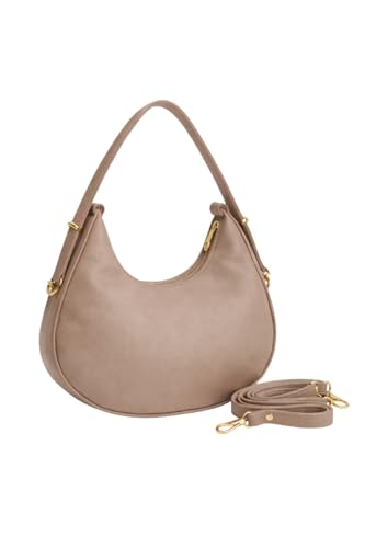 Image of Women's Shoulder & Sling Bag with Zipper Closure, Detachable Long Strap, Spacious Single Compartment Handbag for Daily & Office Use | Trendy Design