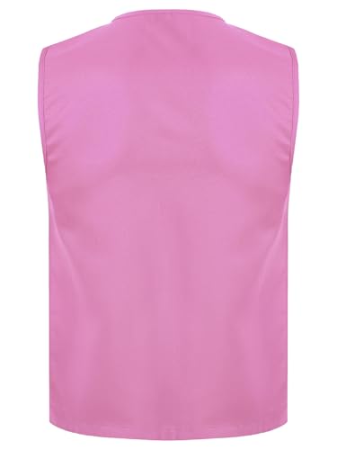 Kids Volunteer Activity Vest Boys Girls Front Zipper Side Pockets Waistcoat Waiter Bartender Uniform2