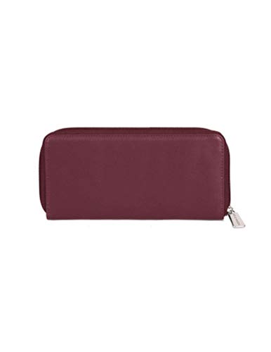 Women's RFID Blocking Leather Continental Zip-around Wallet