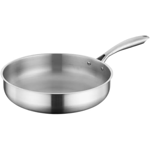 ステンレス フライパン くっつかないフライパン 調理器具 焦げ付かない 最高の耐久性 軽量 食器洗機対応 手入れが簡単 有害物質を含まない (28CM)