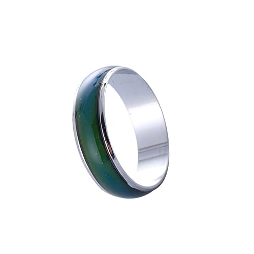 DEARMAMY 1pc Color Changing Mood Simple Round Design Creative Finger Accessory for Festivals Birthdays Wide Inner Diameter Unique Mood Indicator for All Occasions