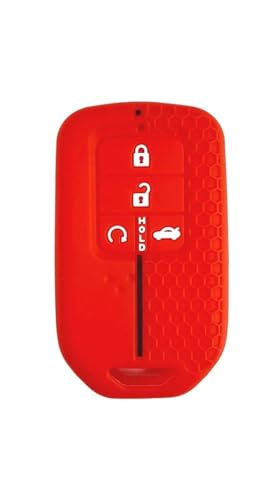 Coque Clé Voiture Antichoc pour CRV et Civic | Protège Sac à Clés 4 Boutons Ligne Rouge