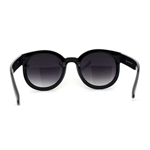 SA106 Oversized Round Thick Horn Rim Sunglasses4