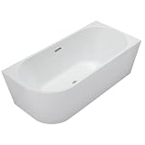 Balneo - Vasca da bagno indipendente - Vasca angolare AVOLA - Acrilico con struttura in ac...