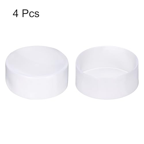 Image of uxcell 4pcs Rubber End Caps 110mm ID Vinyl Round End Cap Cover Screw Thread Protectors Clear, 50mm Height