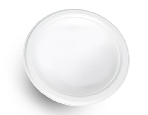 Générique 500 Assiettes Rondes en Fibre de Canne (Bagasse) Vaisselle Jetable Écologique, Biodégradable et Compostable - Résistant et Micro-ondable (26 cm plate)