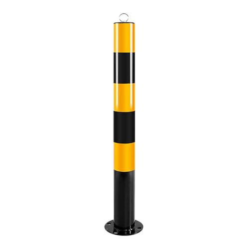 Poste de tráfico con anillo para colgar cadenas y delimitar accesos de vehículos