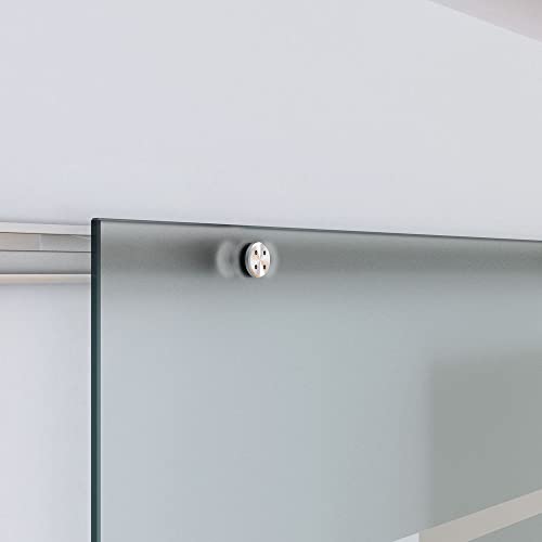 HOMCOM Glasschiebetür Schiebetür Glastür Zimmertür teilsatiniert 775 x 2050 mm