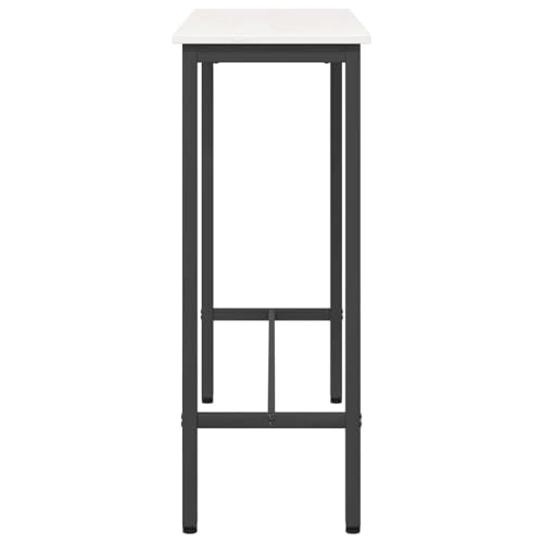 Table blanche 100x40 antioscillation et réglable en hauteur pour petits espaces - 7