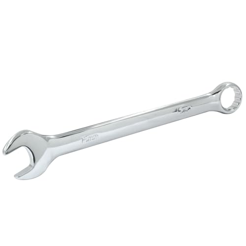 Image of Hordion 15mm Metric Combination Wrench Spanner with Box End and Open End | 12-Point Box End, Open End, Mirror-Chrome Plated, High Carbon Steel