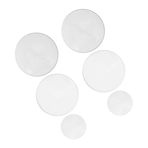 FUNOMOCYA 6pcs Convex Lens 50mm Optical Lens Science Concave Lens Optical Prism Double Convex Lens Double Convex Glass Lens Transparent