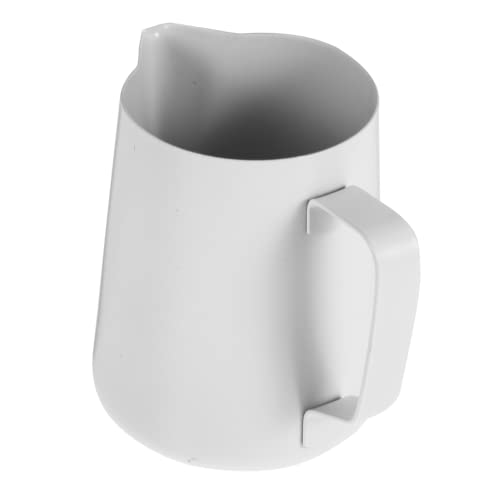 Mikinona Bricco per Latte in Acciaio Inossidabile con Beccuccio Speciale Antiruggine per Cappuccino e Latte Art Resistente e Facile da Pulire e Bar