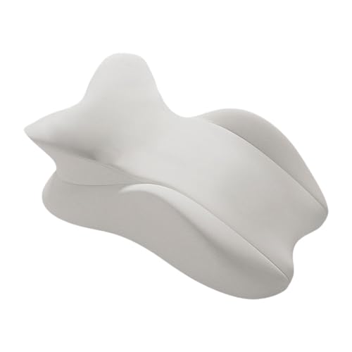 Dickly Cojín de Cuña de Algodón Viscoelástico para Cama, Soporte para Masaje, Diseño Ergonómico para Descanso, Gris Claro, Tal como se Describe