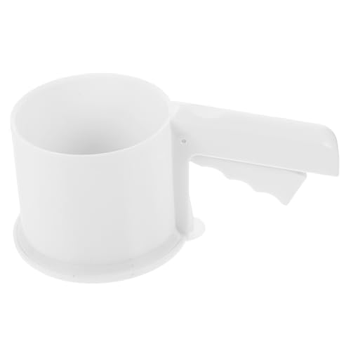 PAMINGONO Cedazo De Harina Reutilizable para Hornear 20 Cm Plástico Blanco Colador Malla Fina Herramienta Manual para Repostería Pastelería Hogar