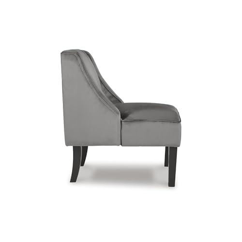 Signature Design by Ashley Janesley Velvet Wingback Modern Accent Living Room Chair, Gray