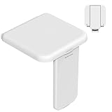 EASYWOW Folding Shower Chair Wall Mounted Fold Down Bath Seat Chair ABS 440LB Capacity Shower Bench