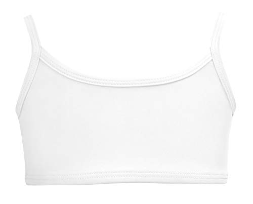 Image of Made in USA Little Girls Bikini Top Made with Recycled Fabric for Girls UPF50+ Sun Protection Toddler Rash Guard Swimwear