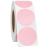 Hycodest Thermal Label Stickers 1.5 inch Circle Sticker Direct Thermal Labels Self-Adhesive Thermal Paper Roll 1000 pcs (Pink)