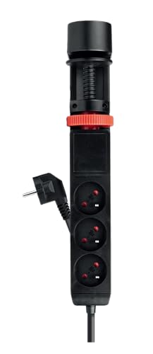 Bloc multiprise pour plan de travail GERMINA DER ELECTRIKER pince et USB 1,5m