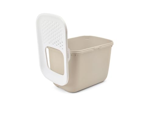 SAVIC Katzentoilette Hop In mit Einstieg von oben beige-weiss