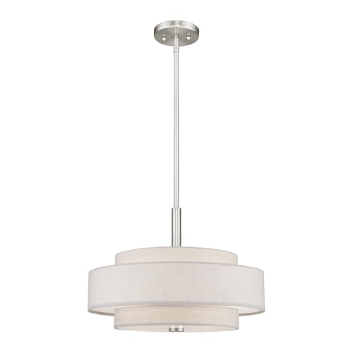 Livex Lighting 52137-91 from Meridian 4-Light Pendant, Brushed Nickel