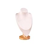 TINGSING Soporte de terciopelo para collar, soporte de maniquí de joyería con agujeros para aretes, soporte para maniquí de collar, organizador de cadena para pendientes, organizador de cadena para