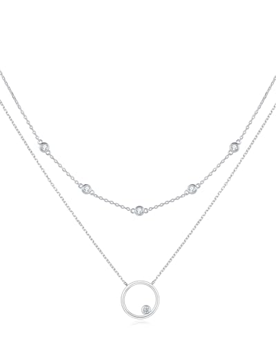 Collana da donna a strati: questa collana a strati dal design minimalista si combina molto bene con altri pezzi alla moda. Che sia con una T-shirt, una camicia elegante in ufficio o un abito da sera elegante, i pezzi possono essere indossati in modo casual o glamour a seconda dell'occasione.