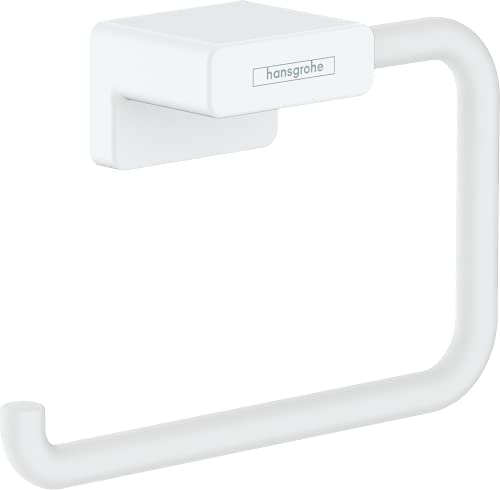 Preisvergleich Produktbild hansgrohe Toilettenpapierhalter AddStoris, Klopapierhalter ohne Deckel, Mattweiß, 1 Rolle