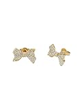 Ted Baker London Barseta Crystal Bow Stud Earrings For Women (Gold/Crystal)