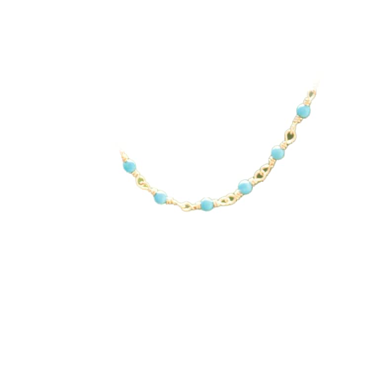 Collier turquoise et or pour femme, le cadeau d'anniversaire idéal