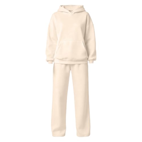 Womens Sweatsuits 2 Piece Set,Fall Sets For Women,Two Piece Sets For Women Fall Beige Large - image 3