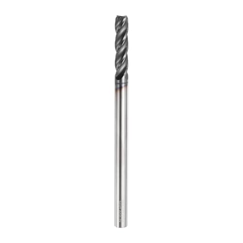 Image of HARFINGTON Carbide Square Nose End Mill Bit 1 /4 inch Cut Dia 4 Flutes TiAlN Coated Milling Cutter for Hardened Steel Metal (1 /4 inch Shank 1 inch Cut Length 4 inch Long 30 Degree Helix)